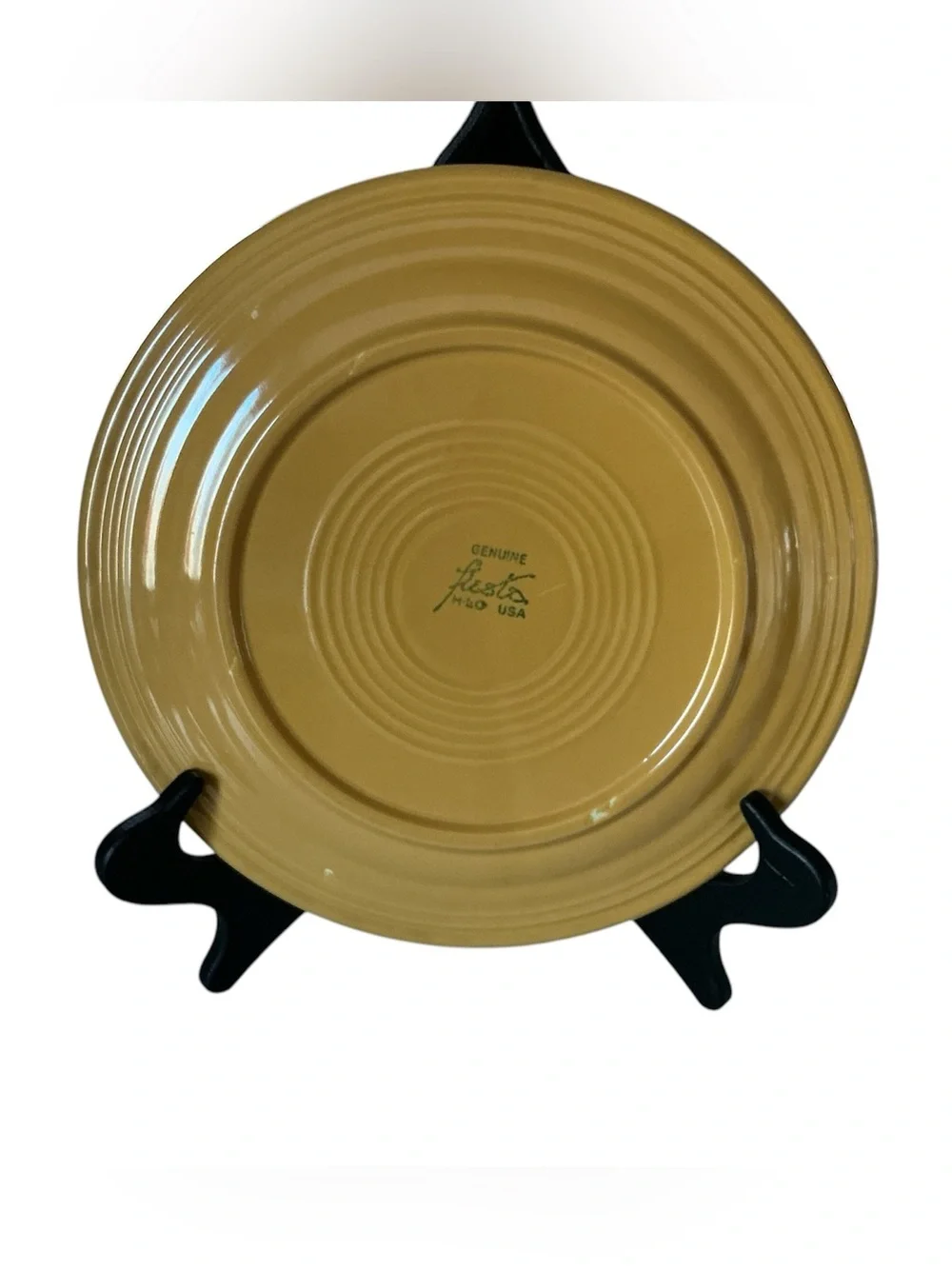 Vintage fiesta Plate Divided Grille Fiesta Ware Compartment Yellow 10-1/2